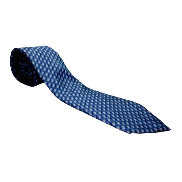 Vineyard Vines Men’s Navy Blue Geometric Tie. 60” x 4” - Picture 7 of 17